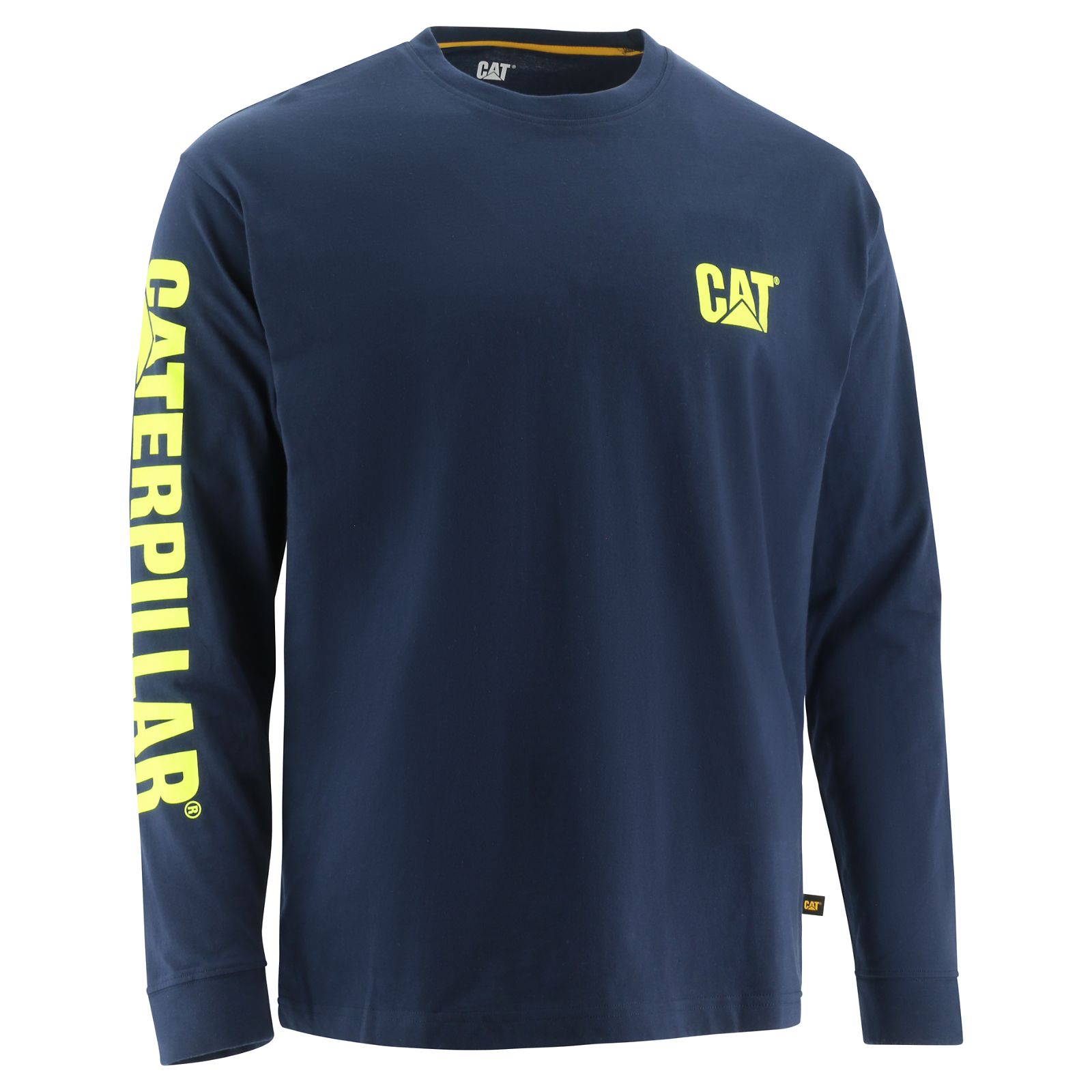 Caterpillar Men's Trademark Banner Long Sleeve T-Shirts Blue CAT-43512